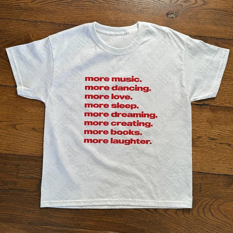Streetwear Letter Print Cotton T-Shirt – Y2K Harajuku Hip Hop Graphic Tee