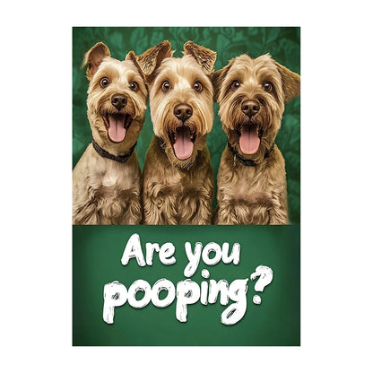 Funny Cow Poster – Are You Pooping? Farm Animal Bathroom Art