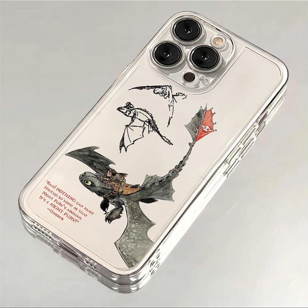 Toothless Night Fury Dragon Clear iPhone Case