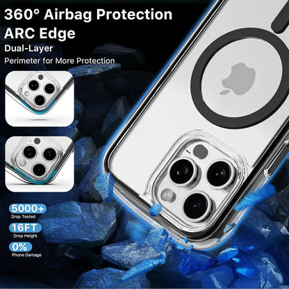 MagSafe Clear Phone Case for iPhone 15 14 13 12 Pro Max Plus – Shockproof Magnetic Cover