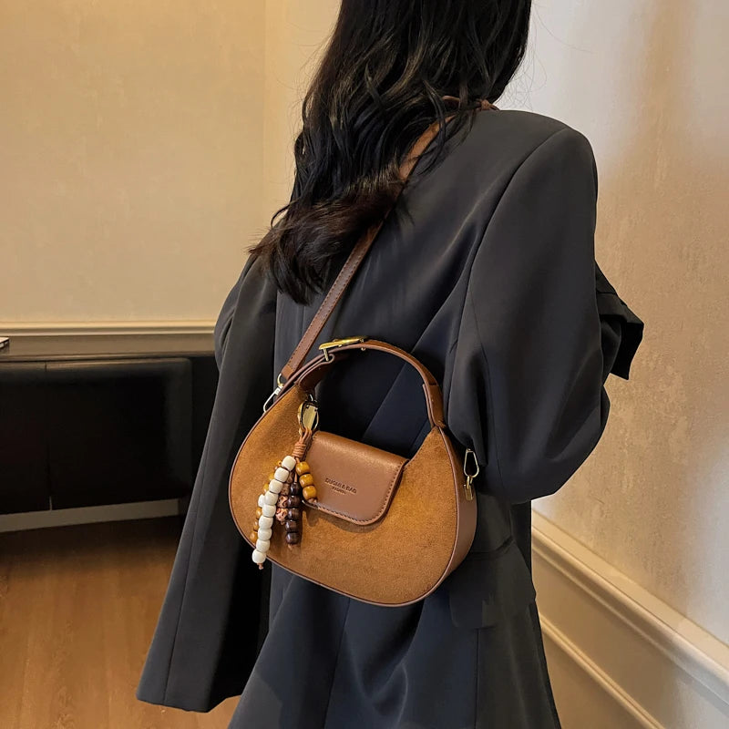 Retro Saddle Bag – Women's Small PU Leather Crossbody Purse