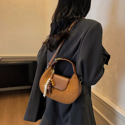 Retro Saddle Bag – Women's Small PU Leather Crossbody Purse