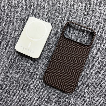 MagSafe Frameless iPhone Case – Woven Pattern Design, iPhone 12–17