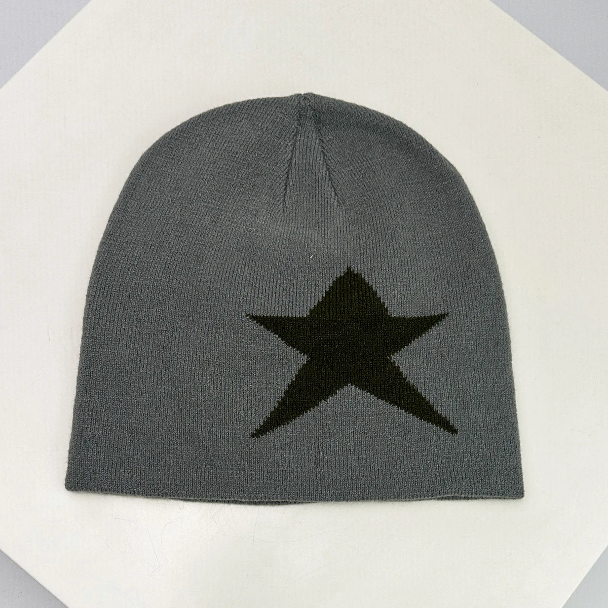 Star Print Knit Beanie – Unisex Hip Hop Streetwear Hat