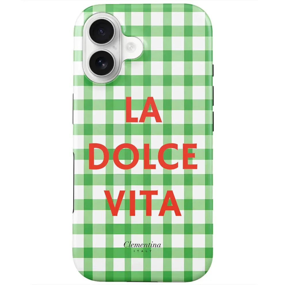 La Dolce Vita Gingham Phone Case for Samsung Galaxy S26 S25 S24 S23 A56 A36 A26 A16 S20 FE Ultra Plus Edge 5G