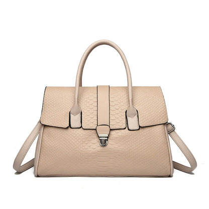 Top Quality Large Handbag with Snake Pattern Leather Bags