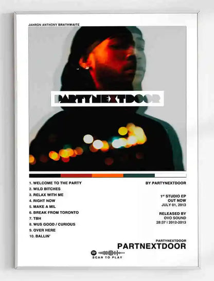PARTYNEXTDOOR Partymobile Album Cover Poster Wall Art Print