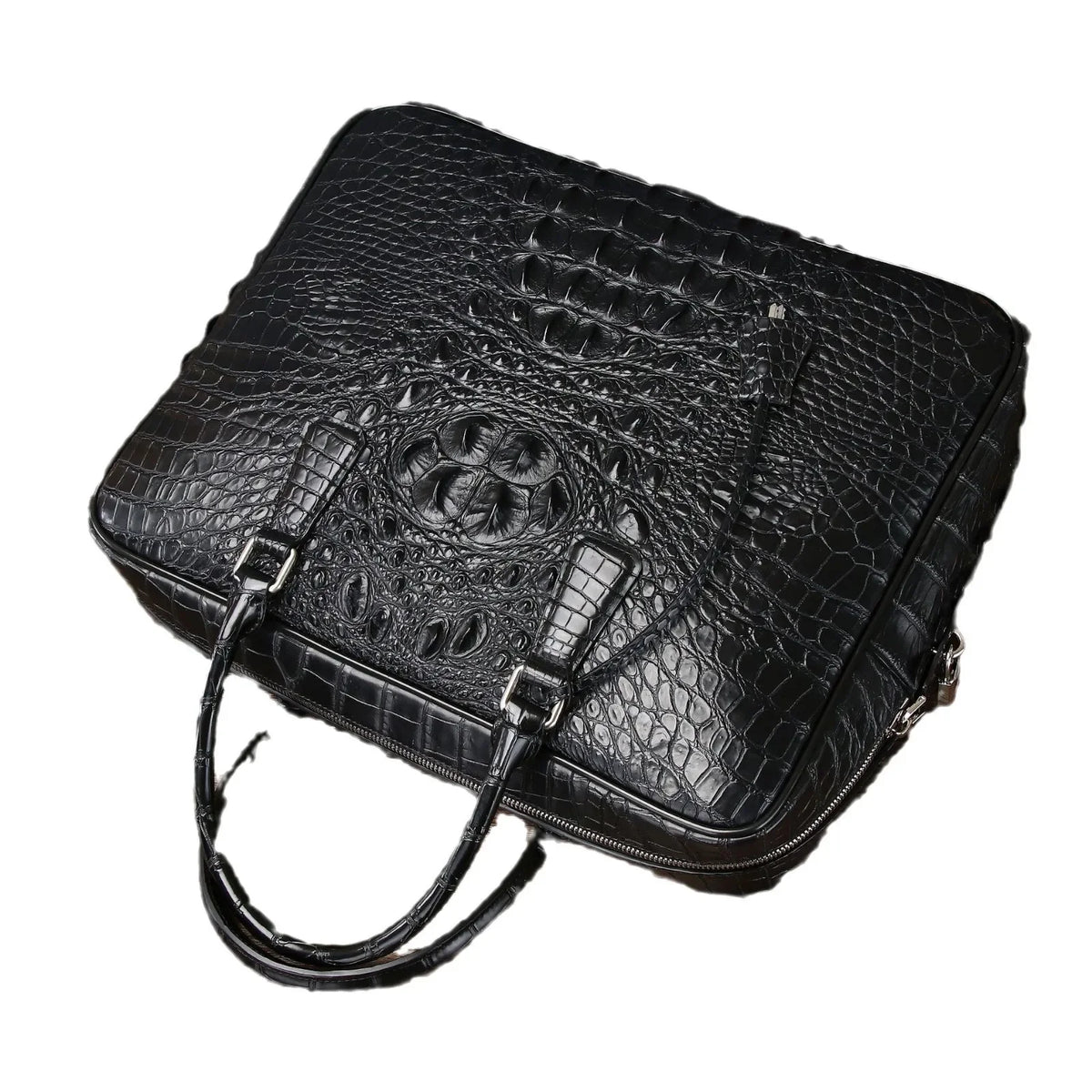 Alligator Leather Briefcase for Men – 16-Inch Laptop Bag
