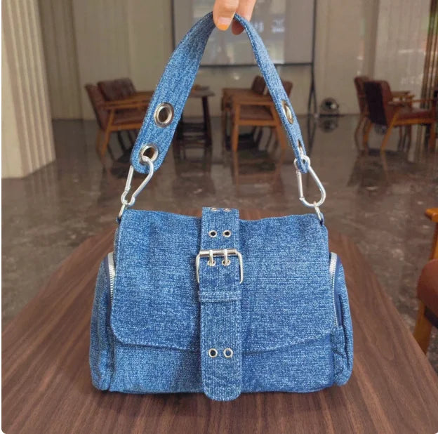 Vintage Nylon Khaki Shoudler Bag Women Hot Girls
