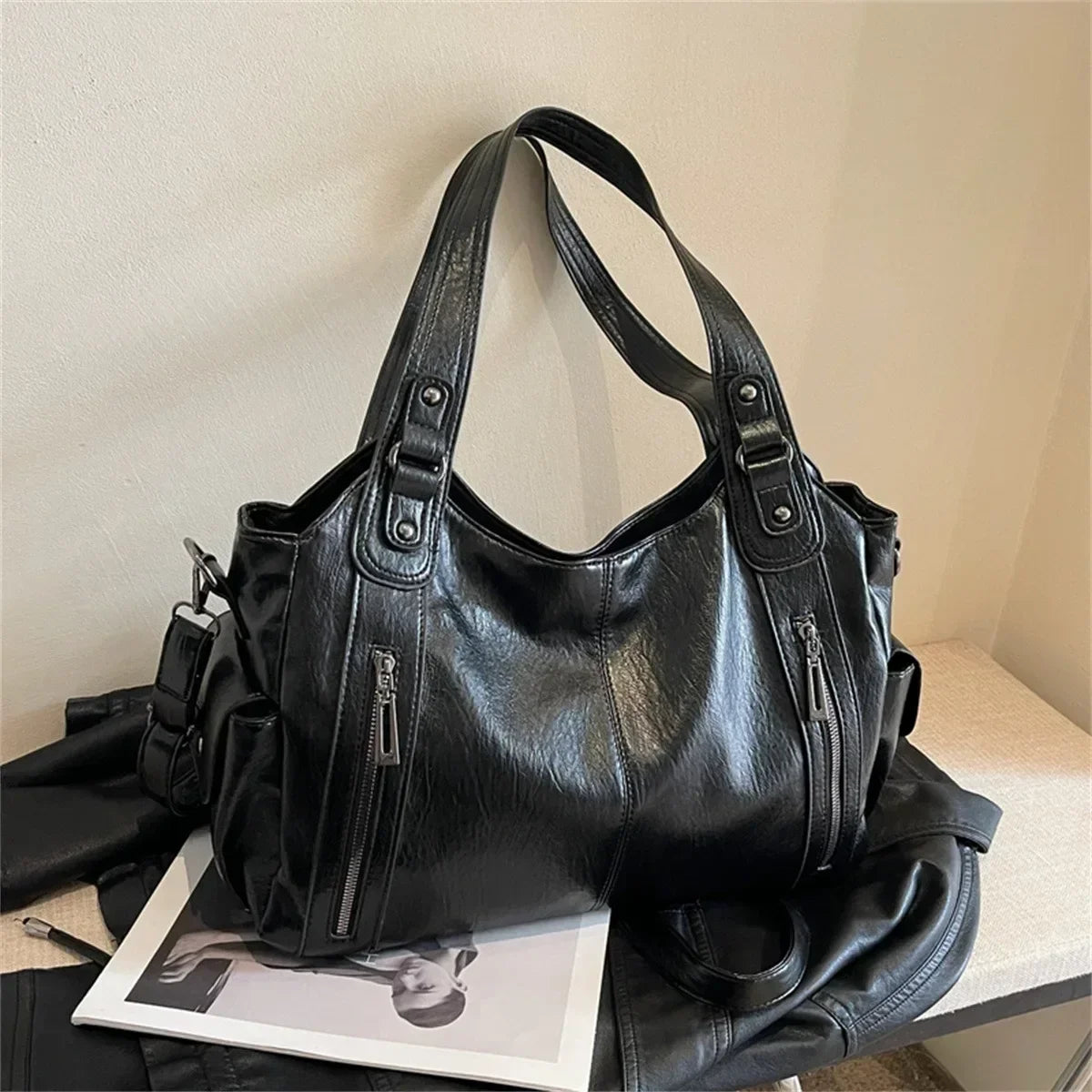 Soft Interior Compartment Shoulder Bags