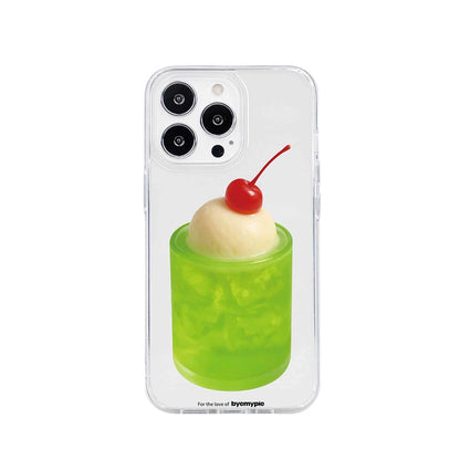 Green Drink Dessert Clear iPhone Case – iPhone 11 to 17 Series