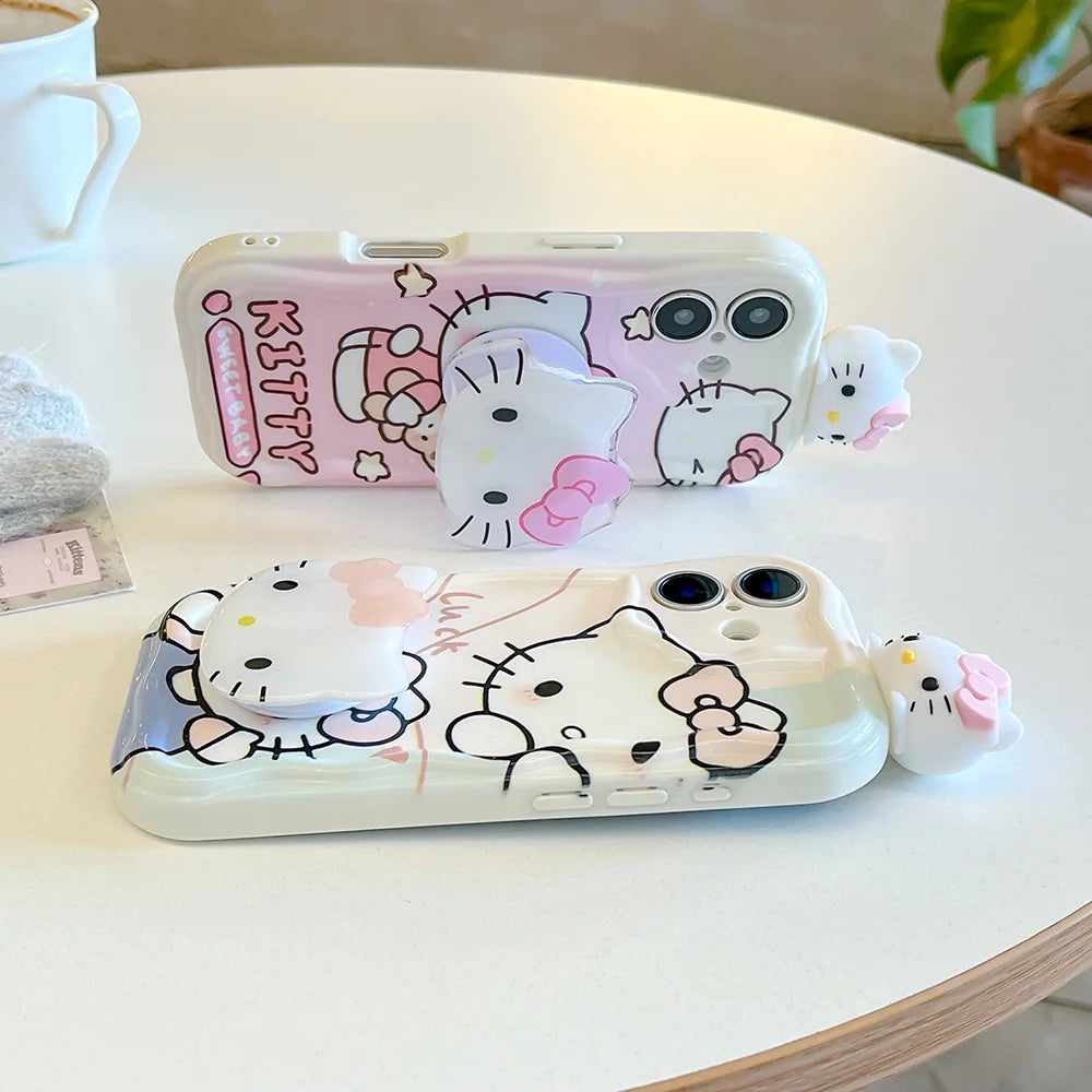 Pink Kitty Grip Tok Phone Holder for Samsung Galaxy