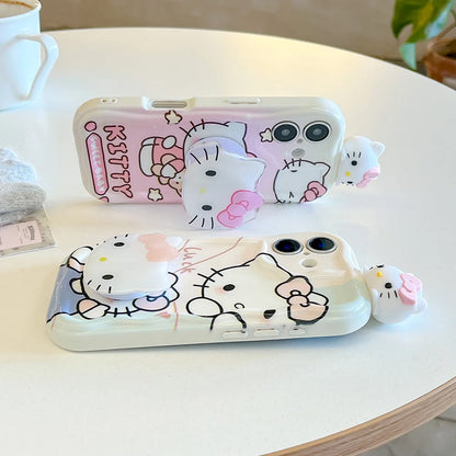Pink Kitty Grip Tok Phone Holder for Samsung Galaxy