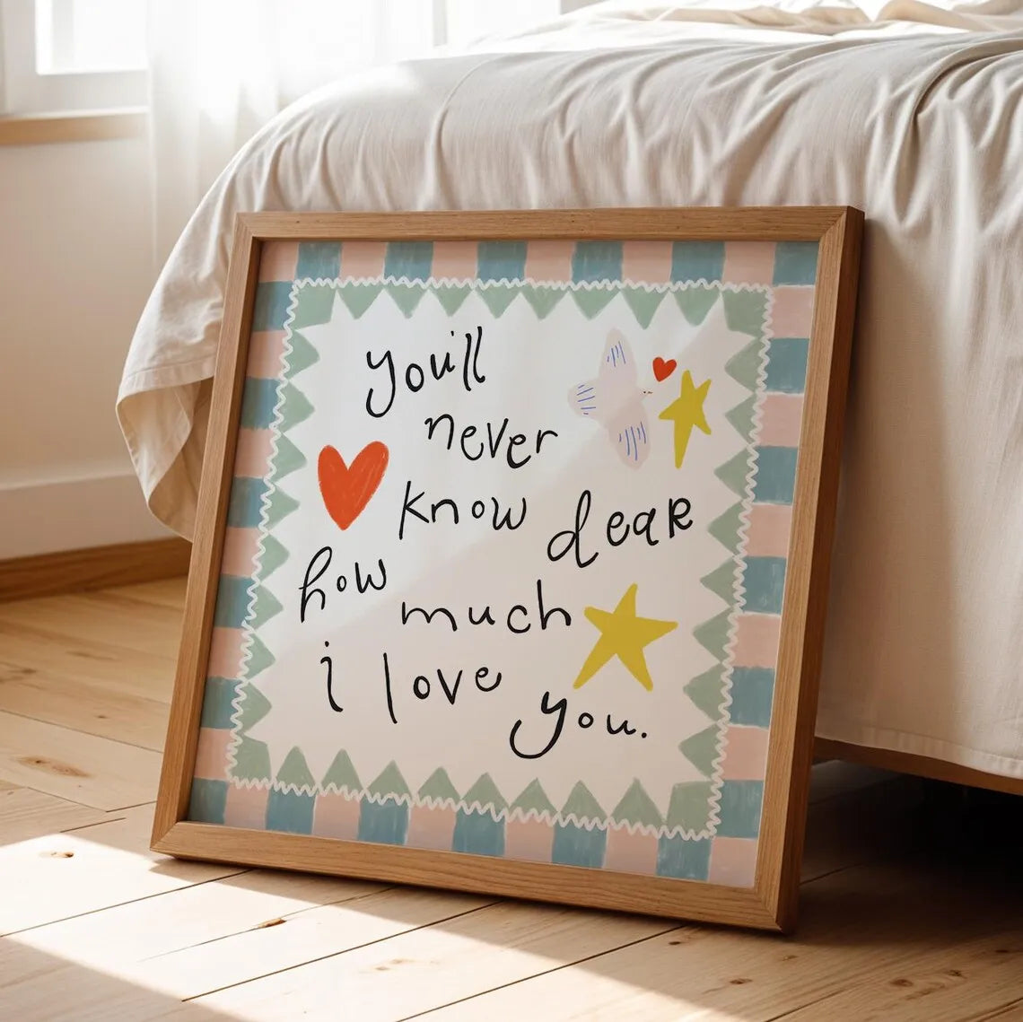 You'll Never Know Dear How Much I Love You – Nursery Canvas Print