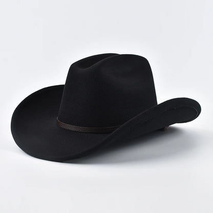 Western Cowboy Hat – Unisex Vintage Wide Brim Felt Hat