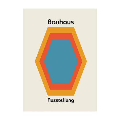 Bauhaus Geometric Abstract Art Poster – Minimalist Wall Print