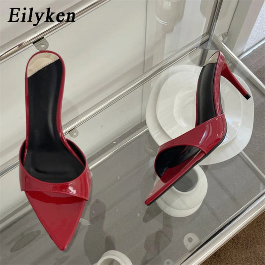 Eilyken Pointed Toe Stiletto Mule Heels – Women's Slip-On Party Sandals