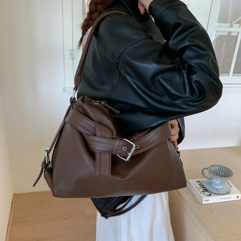 Large Capacity Soft Leather Tote Bag