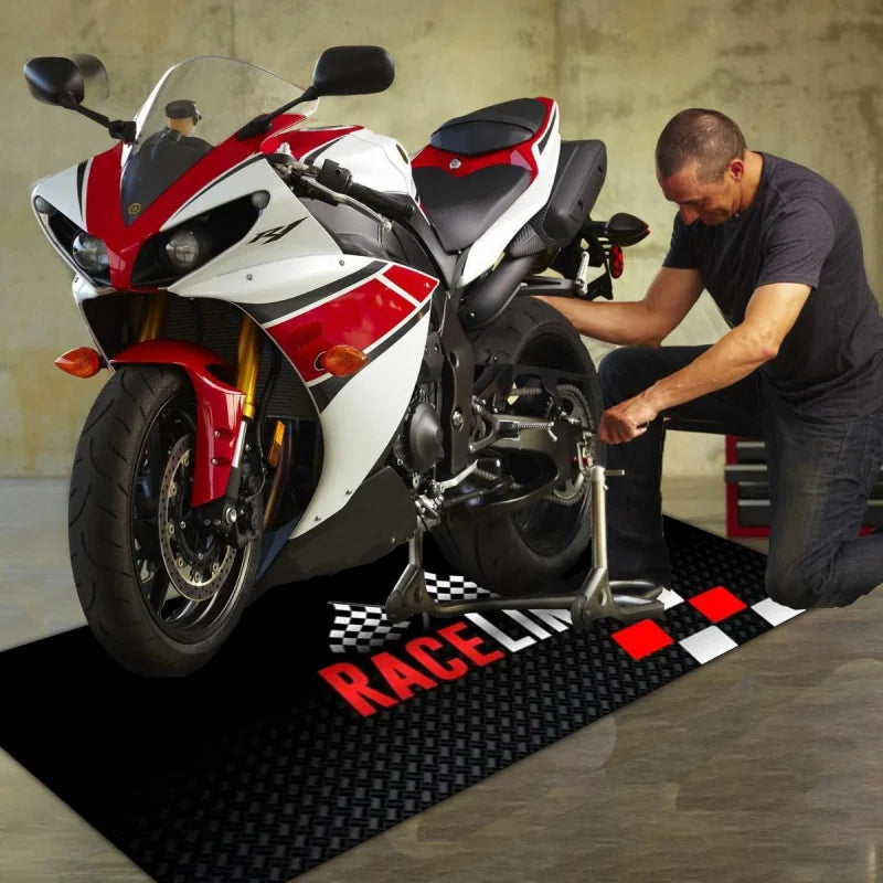 Garage Floor Mat – Non-Slip Motorcycle Parking Rug, Dirt Resistant
