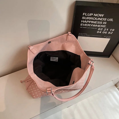 Brand Women's Tote Bags Y2k Fashion Sweet Polka Dot Handbag