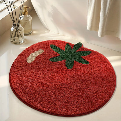 Tomato Bath Mat – Anti-Slip Soft Fur Bathroom Rug