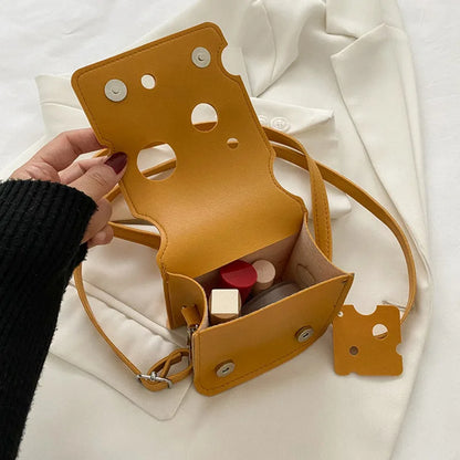 Women's Triangle and Square Cheese Shaped Mini PU Leather Bags