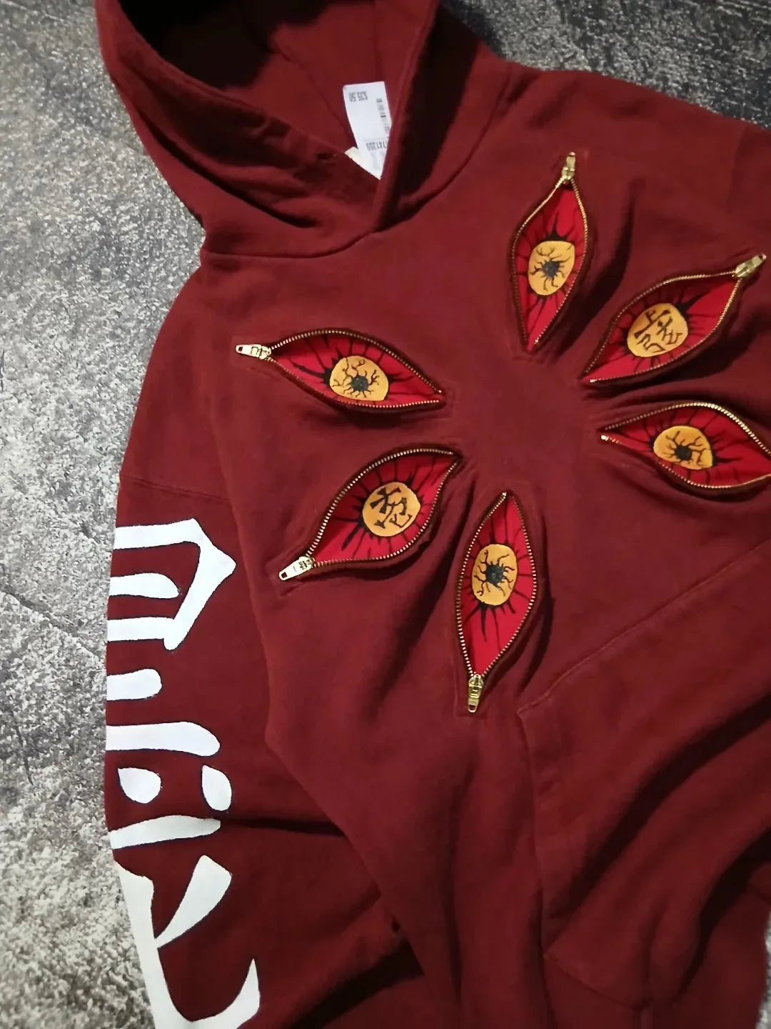 Kokushibo Six Eyes Graphic Oversized Hoodie – Y2K Anime Streetwear