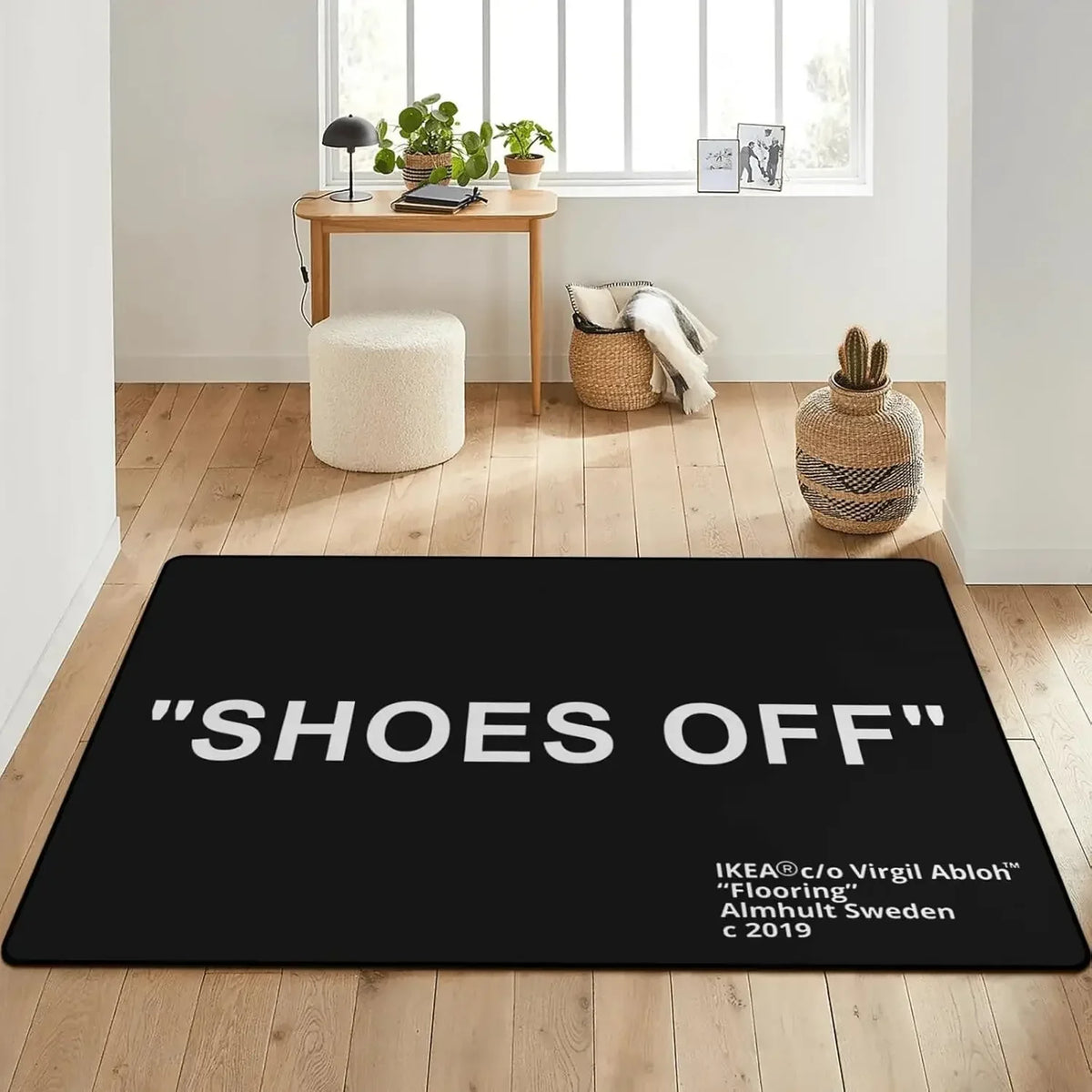 "Shoes Off" Door Mat – Soft Non-Slip Entryway Rug