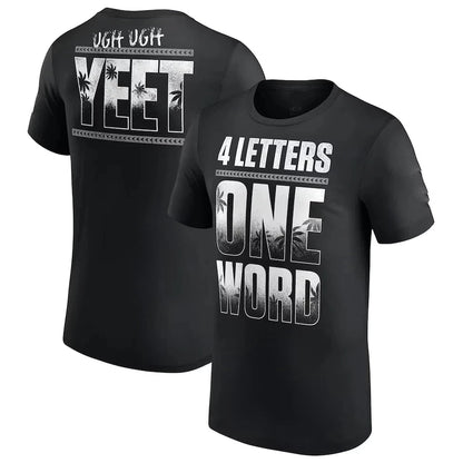 Jey Uso YEET One Word Men's Black Graphic T-Shirt