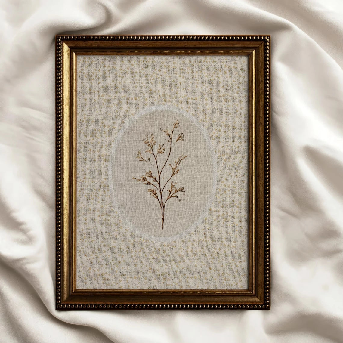 Vintage Botanical Dried Flower Wall Art Print – Retro Floral Poster