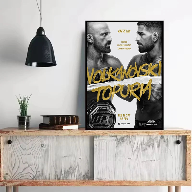 UFC MMA Fight Poster Print – Boxing & MMA Canvas Wall Art for Gym
