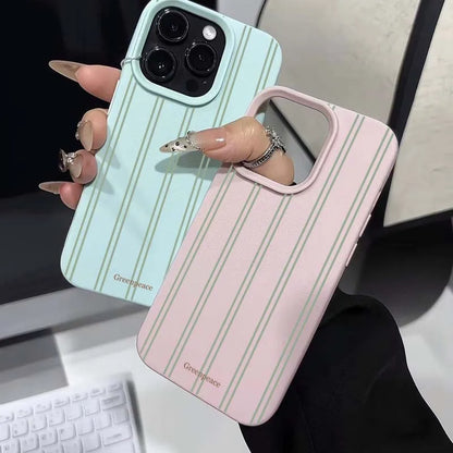 Striped Lichee Pattern iPhone Case – iPhone 11 to 17 Series