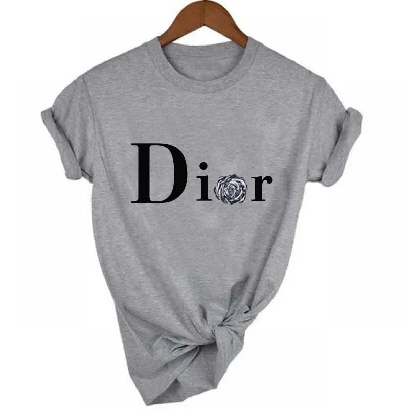 Graphic Letter Print T-Shirt – Unisex Short Sleeve Round Neck Tee