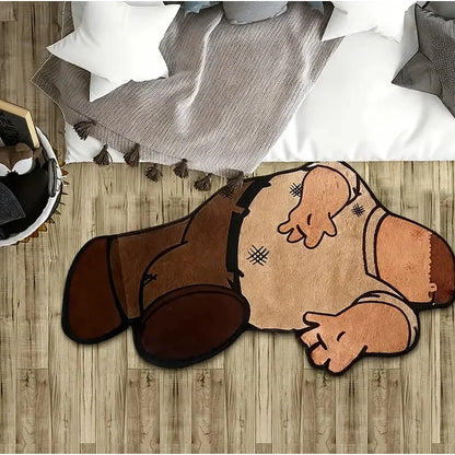 Cute Cartoon Character Rug – Soft Non-Slip Bedroom Floor Mat