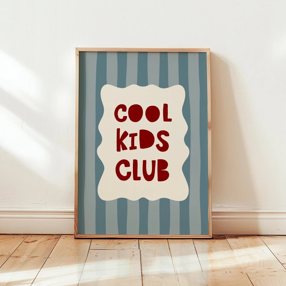 Cool Kids Club Wall Art Print – Kids Room Typography Poster