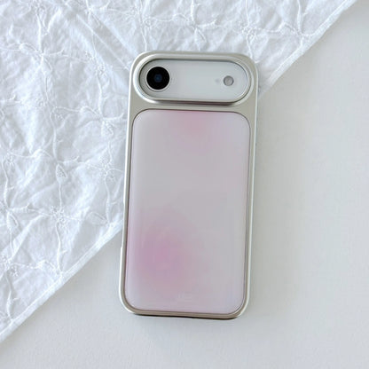 Pink Blur iPhone Case – Luxury Gold Frame Star Design