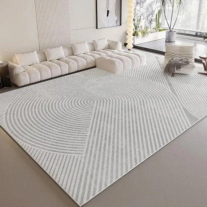 Geometric Striped Area Rug – Wabi-Sabi Non-Slip Living Room Carpet