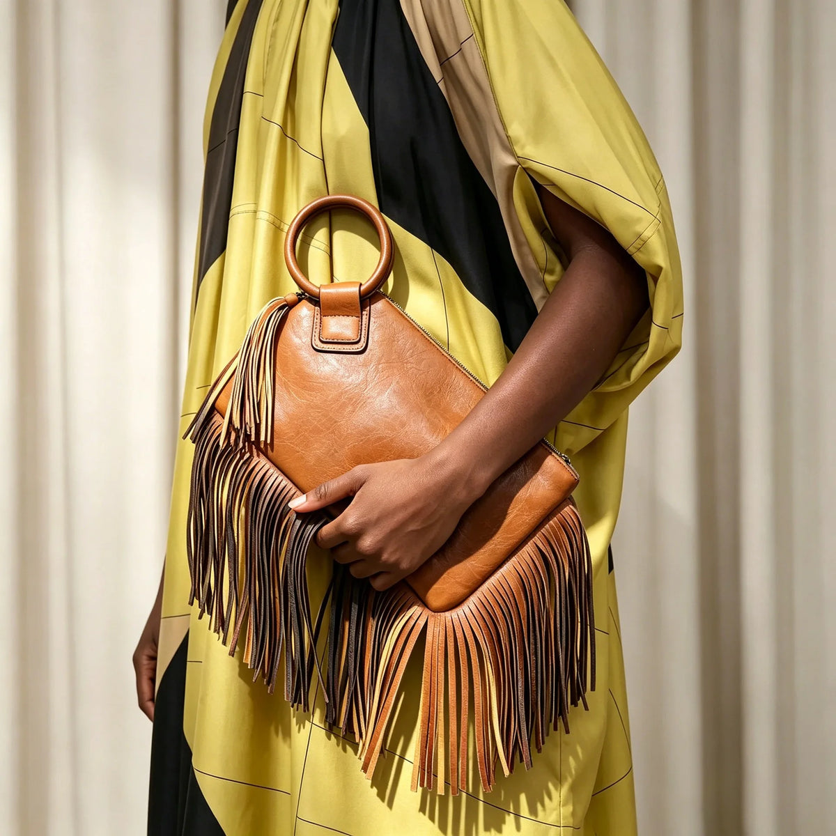 Vintage Y2K Fringed Clutch Handbag