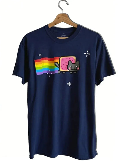 Nyan Cat Graphic T-Shirt – Funny Meme Streetwear Tee