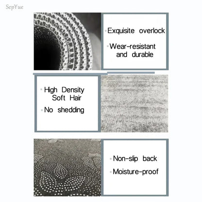 Round Area Rug – Modern Minimalist Non-Slip Stain-Resistant Floor Mat