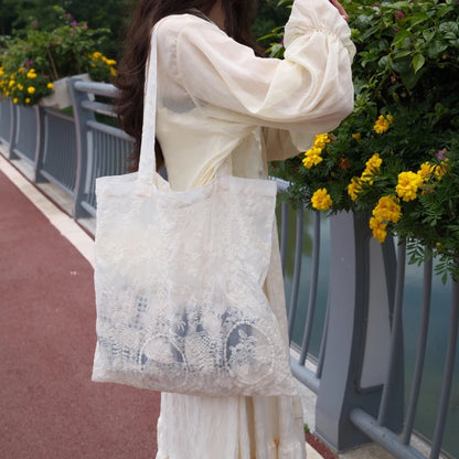 Handmade Embroidered Lace Op Bag European Organza Handbag