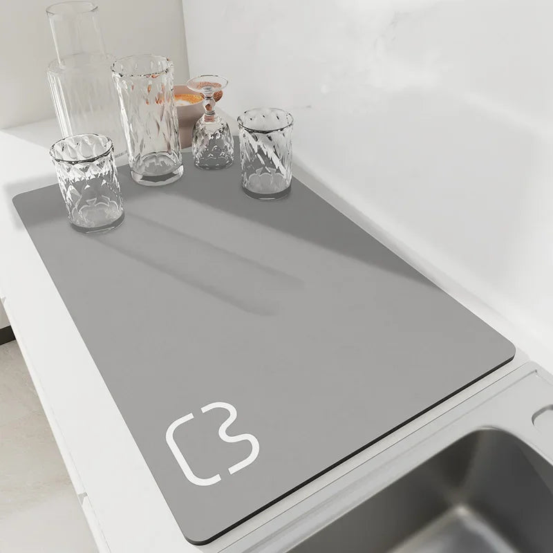 Kitchen Drain Mat – Water-Absorbent Quick-Dry Dish Drying Mat