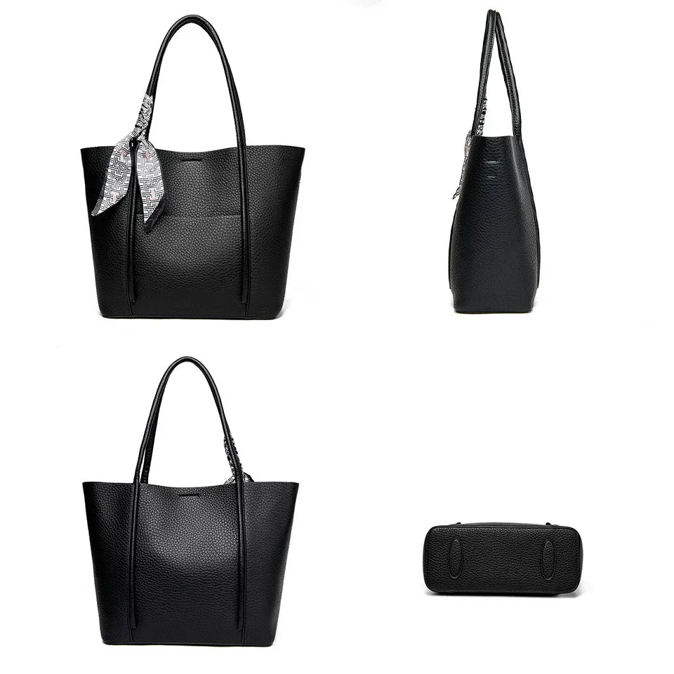 Genuine Soft Leather Tote Bag Women's Large Capacity Carrying Bags