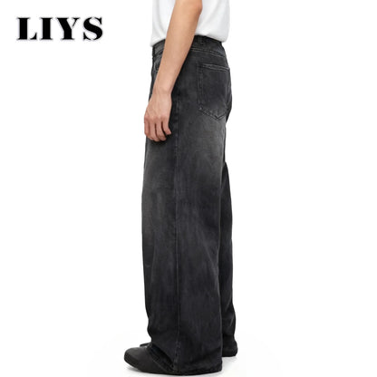 Wide Leg Men's Jeans – Korean Retro Loose Casual Denim Pants