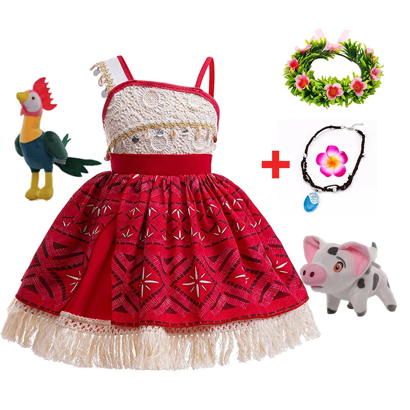 Moana Dress Costume For Girls Halloween Party