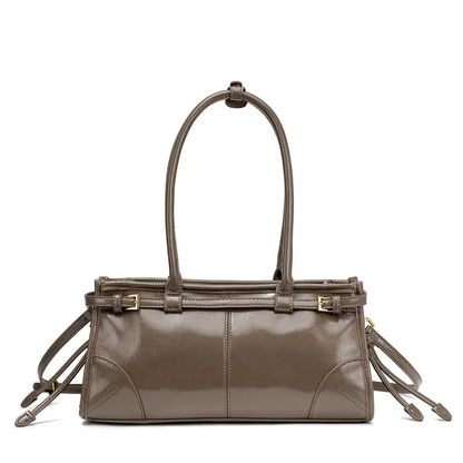 Soft Lux Boston Style Women S Motorcycle Crossbody Shoulder Bag Layered Oil Wax Leather Single Strap