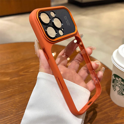 Clear iPhone Case with Metal Camera Ring Protection