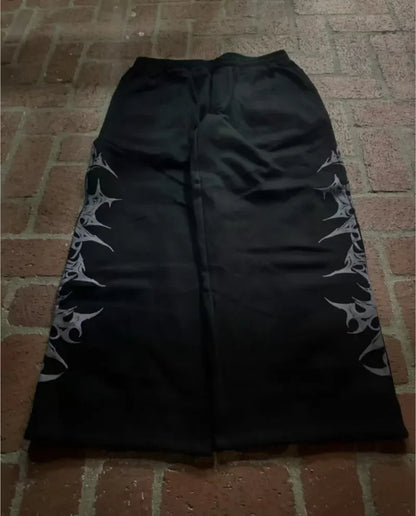 Y2K Harajuku Sweatpants – Tribal Print Loose Hip Hop Pants