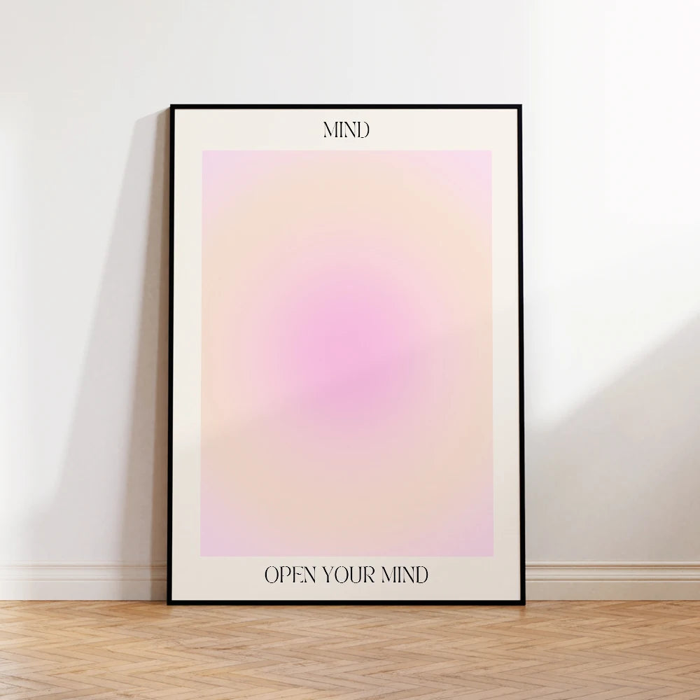 Mind Body Soul Aura Gradient Wall Art Poster – Spiritual 3-Piece Set
