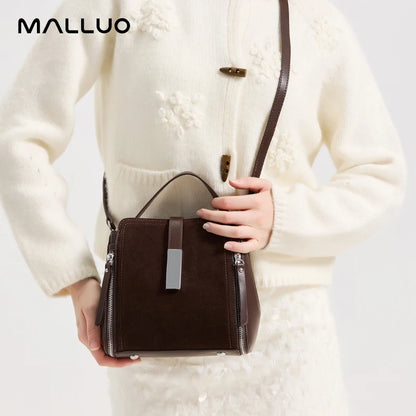 Suede Leather Shoulder Bag for Women
